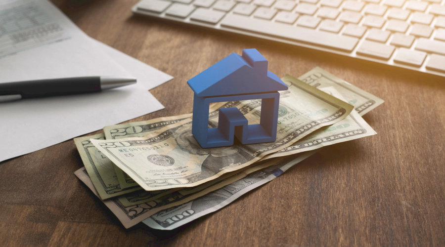 flat layout design of financing concept